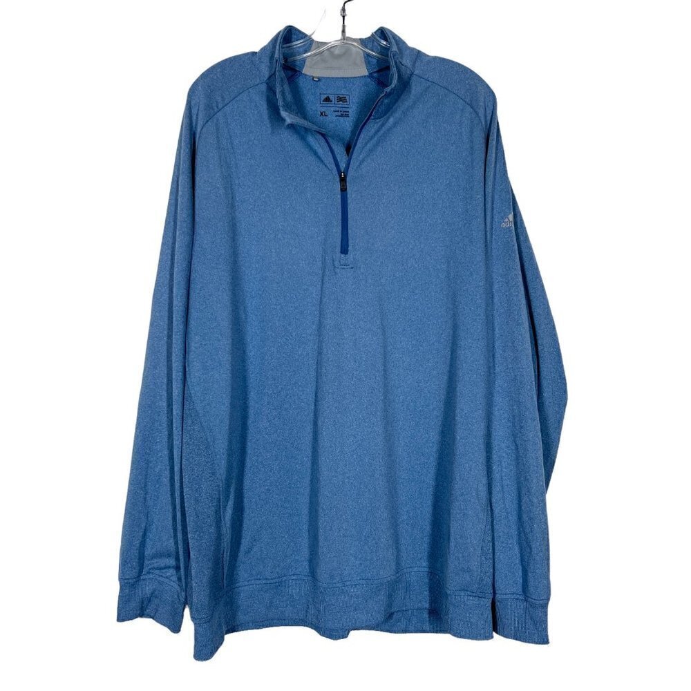 Adidas Golf Sweatshirt Shirt Long Sleeve Blue Quarter Zip XL
